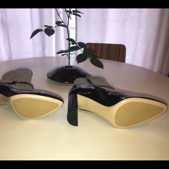 Black and white patent leather bootie - Picture 5 of 8